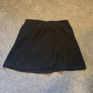 Elegant Black Women's Skirt Faux Suede